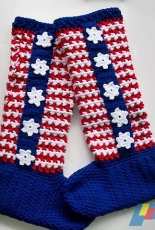 Always Pretty in Pink - Wanetta Cavanaugh - 4th Of July Slipper Boots