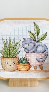 Cat The Gardener by Evgeniya Smol