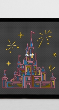 Pink Castle Blackwork  By Vanesa Morales