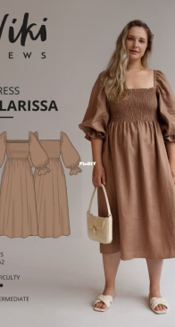 Viki Sews - Clarissa Dress - Платье Клариса - Sizes 34-52 - English, Russian
