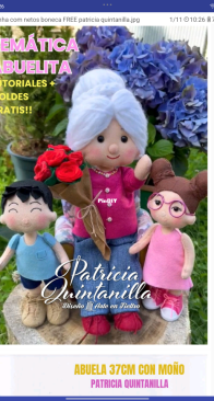 Arte en Fieltro - Patricia  Quintanilla - Abuelita y Nietos - Spanish - Free