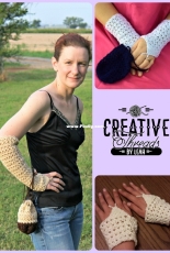 Creative Threads by Leah - Leah Design - Swirling Leaves Opera Gloves