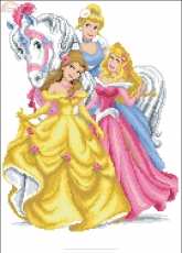 Vervaco 70.907 Princesses and Horse xsd + pcs