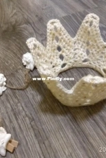 White crocheted crown