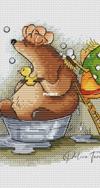 Bathing a bear by Tarusova Polina