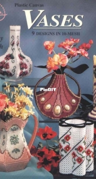 American School of Needlework ASN 3161 Plastic Canvas Vases