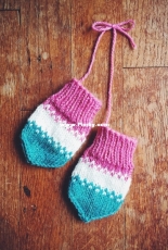 Rocket Pop Baby Mitts by Andrea Mowry-Free