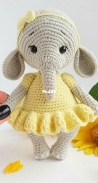 Cute Toys by Vera - Vera Vasylchuk / Vasilchuk - Elephant - Elefante - Portuguese Translated