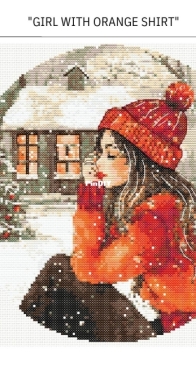 GlamourXStitch - Girl With Orange Shirt