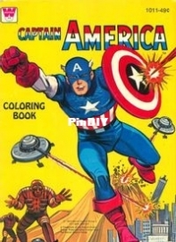 1966 Captain America Coloring Book-Whitman