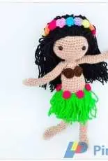 Bunnies and Yarn -Michelle Alvarez - Hannah the Hawaiian Doll