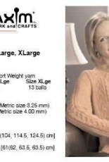 Mary Maxim-N°441345N-Lacy Braided  Cables Cardigan-Free