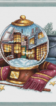My Favorite Crosses - Hogsmeade Snowglobe by Julia Sharanova
