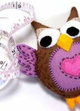 Tiny Apartment Craft-Felt Owl Measuring Tape -Free Pattern