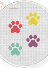 Daily Cross Stitch - Paw Prints