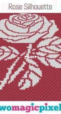 Two Magic Pixels - Rose Silhouette