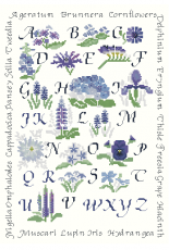 The Blue Flowers Sampler by Natalia Luneva from Just Cross Stitch August 2018 XSD