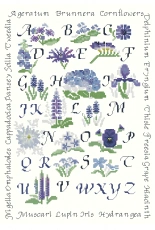 The Blue Flowers Sampler by Natalia Luneva from Just Cross Stitch August 2018 XSD