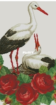 Wedding runner Storks in roses SR-35 by Yuma