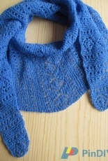Stripes & Roses Lace Scarf by Evelyn A. Clark