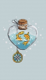 Golden Fish Jar by Lilia Lis