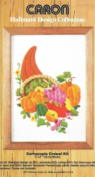Caron - The Hallmark Collection - Stamped Embroidery - 6432 -  Cornucopia Crewel Kit