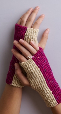 Flip Side Hand Warmers by Purl Soho-Free