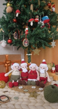 Gato Mia Crochetaria e Meia Tigela Crafts - Caroline Schossler e Fernanda Schossler - Noel Family - Família Noel - Portuguese
