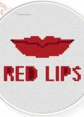 Daily Cross Stitch  - Red Lips