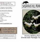Sassafras Hill Primitives-Snowy Batting Birds