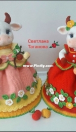 Svetlana Taganova - Kettle Cozy Cow - Светлана Таганова - Грелка на чайник Коровушка - Russian