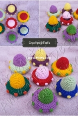 Crochet at Teris - Teri Hamilton - Space Ship Cream Egg Cosies - Free