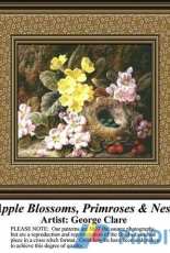 Sunrays Creations FL-18 Apple Blossoms,  Primroses, & and Nest  George Clare