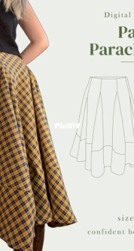 Bratty Francine - Panelled Parachute Skirt - SIzes 6-20