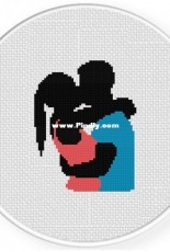 Daily Cross Stitch - Sweet Couple Embrace