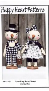 Happy Heart Patterns - HHF-451 - Standing Snow Sweet Girl and Boy