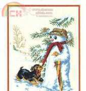Eva Rosenstand 12-997 Snowman and dog