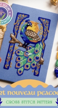 NeedleLot Designs - Art Nouveau Peacock by Iris Kleinbussink XSD