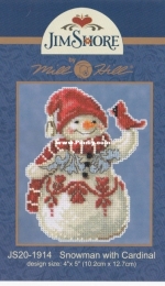 Mill Hill Jim Shore JS20-1914 Snowman with Cardinal XSD