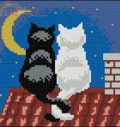 Vervaco 1200-668 Cats on Roof at Night