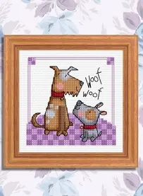 Two Happy Dogs by Durene Jones - Free