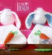 Ira Rott Designs - Ira Rott - Bunny Rabbit Baby Hat with Carrot and Cocoon Set