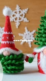Amigurumi toy pattern - Irina Markova - Christmas Tree Gnome number 1 and 2