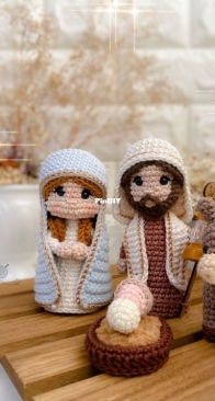 Fios e Arte Larissa - Larissa Prestes Colla - Ebook Mini Nativity Scene 1 - Ebook Mini Presépio 1 - Portuguese