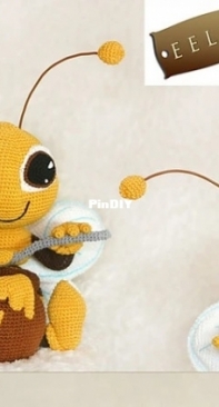 Eelzuhtjuhs Crochet and More - Eelz - Ilse Hoekstra - Bibi the Honey Bee - Russian