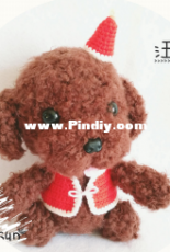 Jinse Sun- Poodle in Christmas coat - Chinese