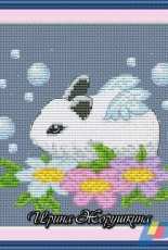 Rabbit in Flowers by Irina Zhorushkina