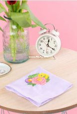 Floral Handkerchief from 200 Embrodiered Flowers - Free