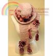 Coats & Clark WR1065 Decorated Crochet Hat & Scarf  by Denise Black