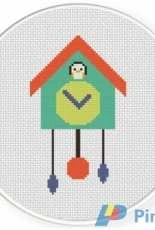 Daily Cross Stitch - Cuckoo Clock
